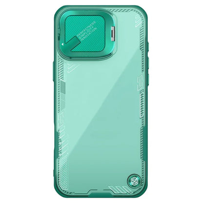 NILLKIN Iceblade Prop for iPhone 16 Pro Max Case PC+TPU Phone Shell with Lens Cover Kickstand