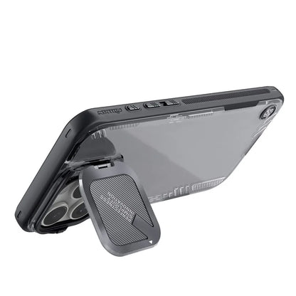 NILLKIN Iceblade Prop for iPhone 16 Pro Max Case PC+TPU Phone Shell with Lens Cover Kickstand