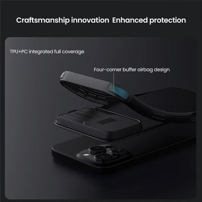 NILLKIN Camshield Pro for iPhone 16 Pro Max Case Compatible with MagSafe TPU+PC Phone Cover with Slider Camera