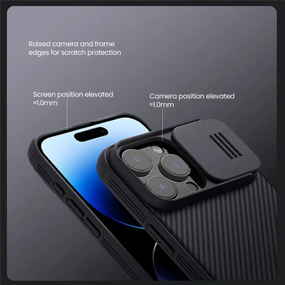NILLKIN Camshield Pro for iPhone 16 Pro Max Case Compatible with MagSafe TPU+PC Phone Cover with Slider Camera