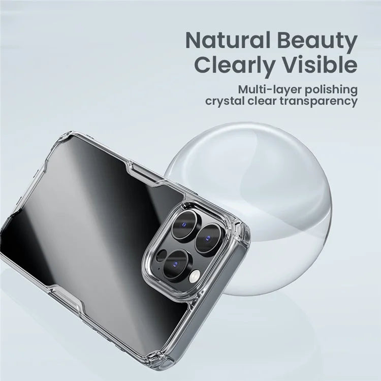 NILLKIN Nature Pro Series for iPhone 16 Pro	Clear Case PC+TPU Phone Back Cover