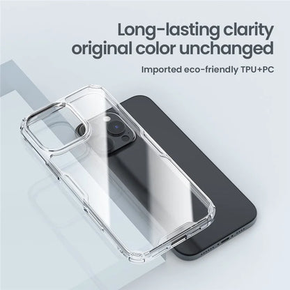 NILLKIN Nature Pro Series for iPhone 16 Pro Max Clear Case PC+TPU Phone Back Cover