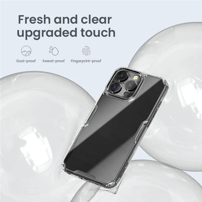 NILLKIN Nature Pro Series for iPhone 16 Pro Max Clear Case PC+TPU Phone Back Cover
