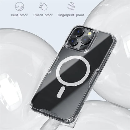 NILLKIN Pro Series for iPhone 16 Pro Max Case Compatible with MagSafe TPU+PC Ultra Clear Phone Case