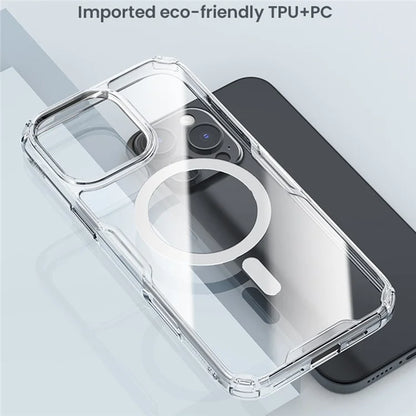 NILLKIN Pro Series for iPhone 16 Pro Max Case Compatible with MagSafe TPU+PC Ultra Clear Phone Case