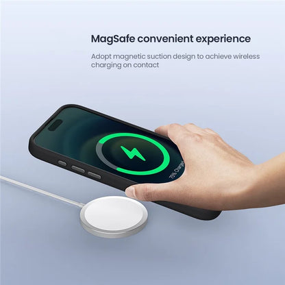 NILLKIN Lenswing Prop For iPhone 16 Pro Max Case Compatible with MagSafe Camera Lens Frame Kickstand Soft Silicone Phone Cover