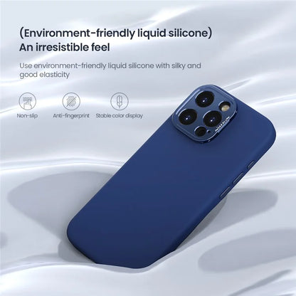 NILLKIN Lenswing Prop For iPhone 16 Pro Max Case Compatible with MagSafe Camera Lens Frame Kickstand Soft Silicone Phone Cover