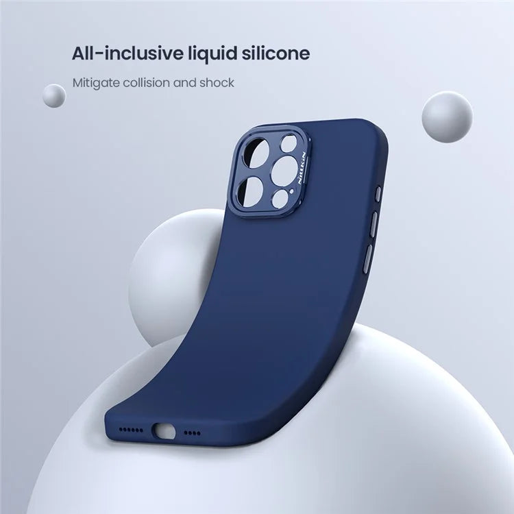 NILLKIN Lenswing Prop For iPhone 16 Pro Max Case Compatible with MagSafe Camera Lens Frame Kickstand Soft Silicone Phone Cover