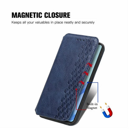 For Samsung Galaxy S24 FE Case Rhombus Imprint PU Leather Wallet Phone Cover