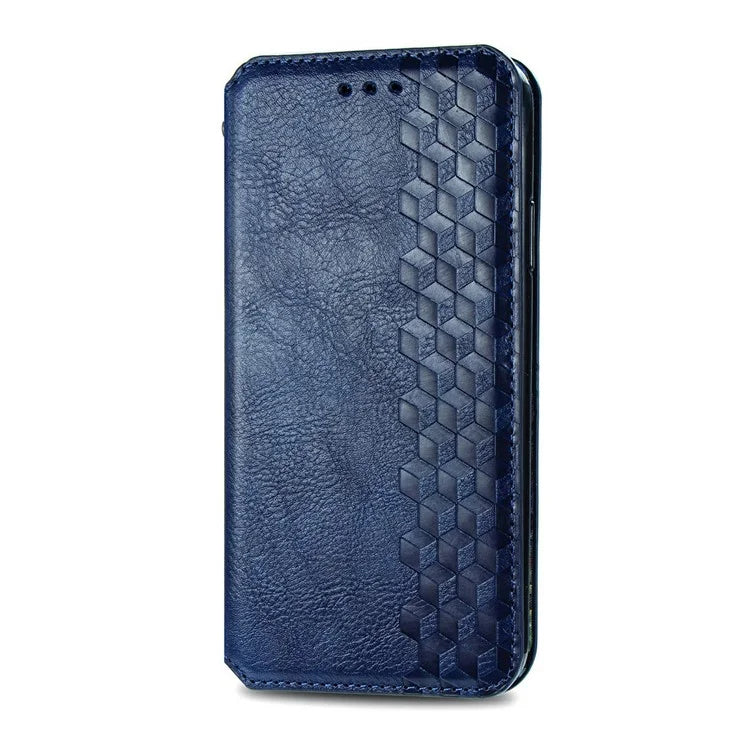 For Samsung Galaxy S24 FE Case Rhombus Imprint PU Leather Wallet Phone Cover