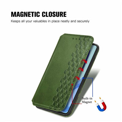 For Samsung Galaxy S24 FE Case Rhombus Imprint PU Leather Wallet Phone Cover