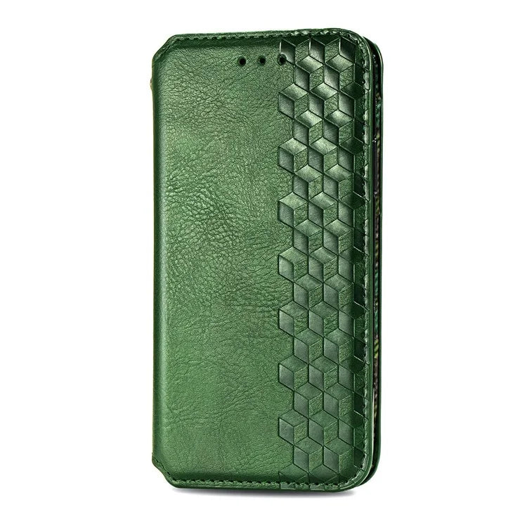 For Samsung Galaxy S24 FE Case Rhombus Imprint PU Leather Wallet Phone Cover