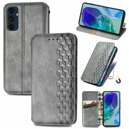 For Samsung Galaxy S24 FE Case Rhombus Imprint PU Leather Wallet Phone Cover