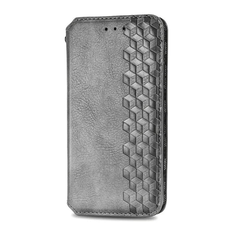 For Samsung Galaxy S24 FE Case Rhombus Imprint PU Leather Wallet Phone Cover