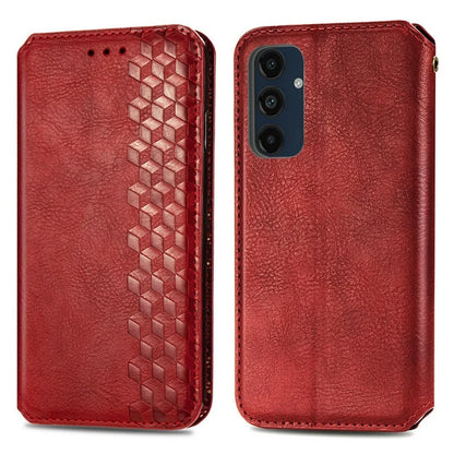 For Samsung Galaxy S24 FE Case Rhombus Imprint PU Leather Wallet Phone Cover