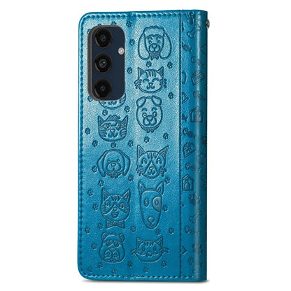 For Samsung Galaxy S24 FE Case Leather Wallet Flip Phone Cover Cute Cat Dog Pattern