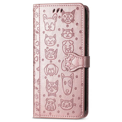 For Samsung Galaxy S24 FE Case Leather Wallet Flip Phone Cover Cute Cat Dog Pattern