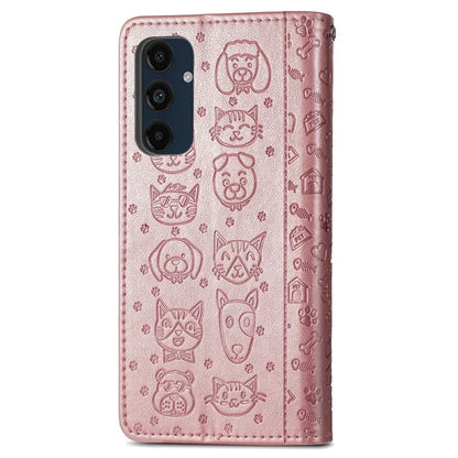 For Samsung Galaxy S24 FE Case Leather Wallet Flip Phone Cover Cute Cat Dog Pattern