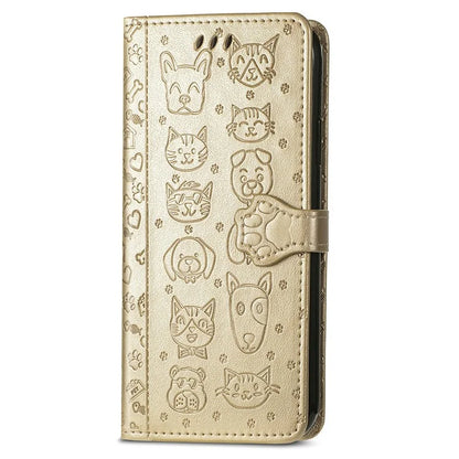 For Samsung Galaxy S24 FE Case Leather Wallet Flip Phone Cover Cute Cat Dog Pattern