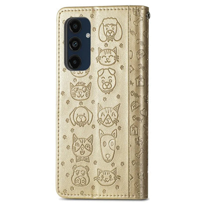 For Samsung Galaxy S24 FE Case Leather Wallet Flip Phone Cover Cute Cat Dog Pattern