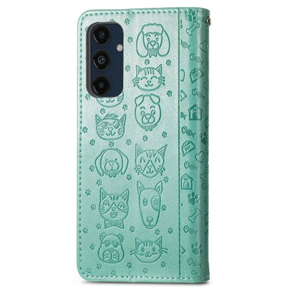 For Samsung Galaxy S24 FE Case Leather Wallet Flip Phone Cover Cute Cat Dog Pattern