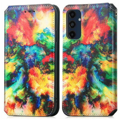 CASENEO 001 Series for Samsung Galaxy S24 FE Case RFID Blocking Wallet Leather Cover Pattern Print