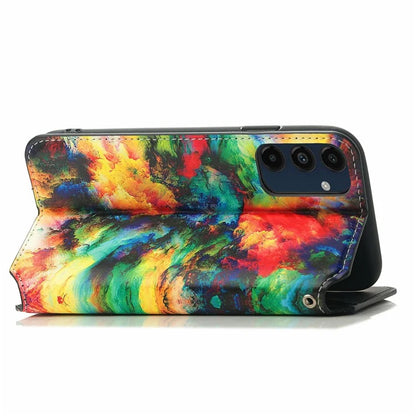 CASENEO 001 Series for Samsung Galaxy S24 FE Case RFID Blocking Wallet Leather Cover Pattern Print