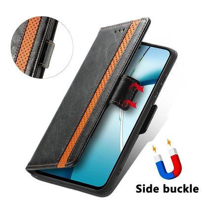 CASENEO 002 Series For Samsung Galaxy S24 FE Case Stand Wallet Splicing PU Leather Cover