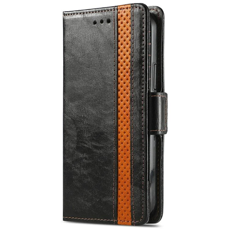 CASENEO 002 Series For Samsung Galaxy S24 FE Case Stand Wallet Splicing PU Leather Cover