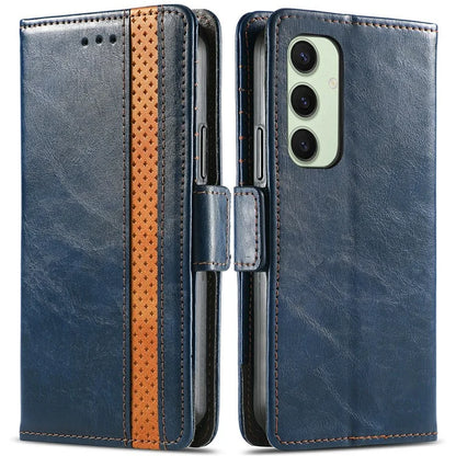 CASENEO 002 Series For Samsung Galaxy S24 FE Case Stand Wallet Splicing PU Leather Cover