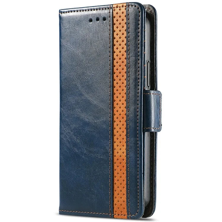 CASENEO 002 Series For Samsung Galaxy S24 FE Case Stand Wallet Splicing PU Leather Cover