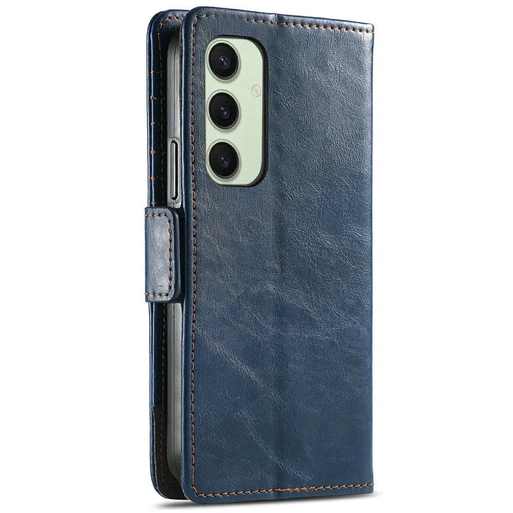 CASENEO 002 Series For Samsung Galaxy S24 FE Case Stand Wallet Splicing PU Leather Cover
