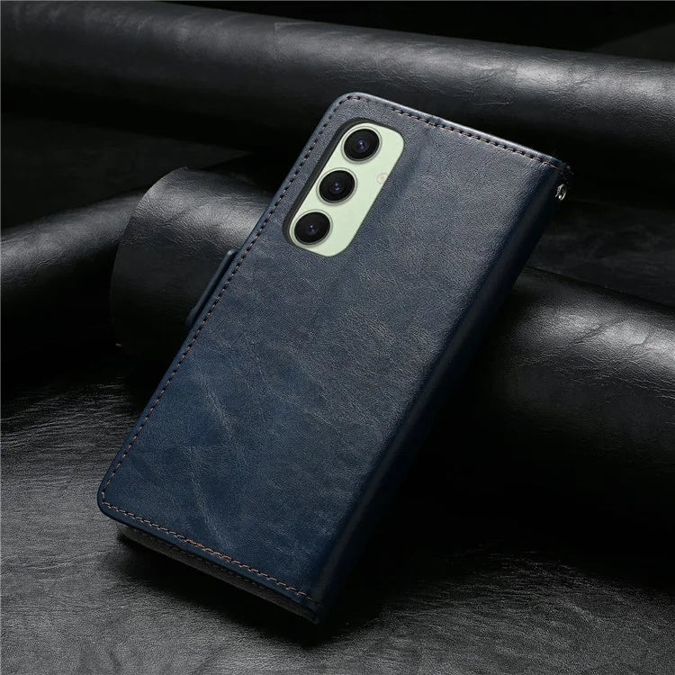 CASENEO 002 Series For Samsung Galaxy S24 FE Case Stand Wallet Splicing PU Leather Cover