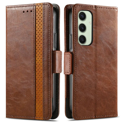 CASENEO 002 Series For Samsung Galaxy S24 FE Case Stand Wallet Splicing PU Leather Cover