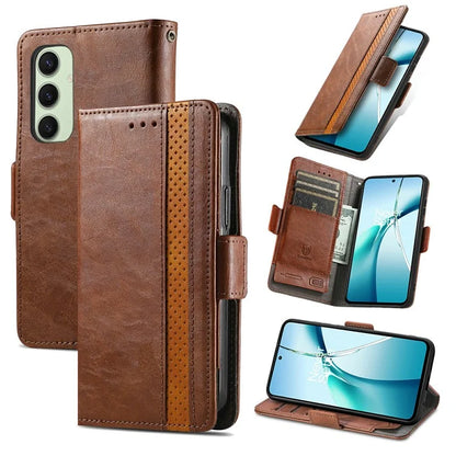 CASENEO 002 Series For Samsung Galaxy S24 FE Case Stand Wallet Splicing PU Leather Cover