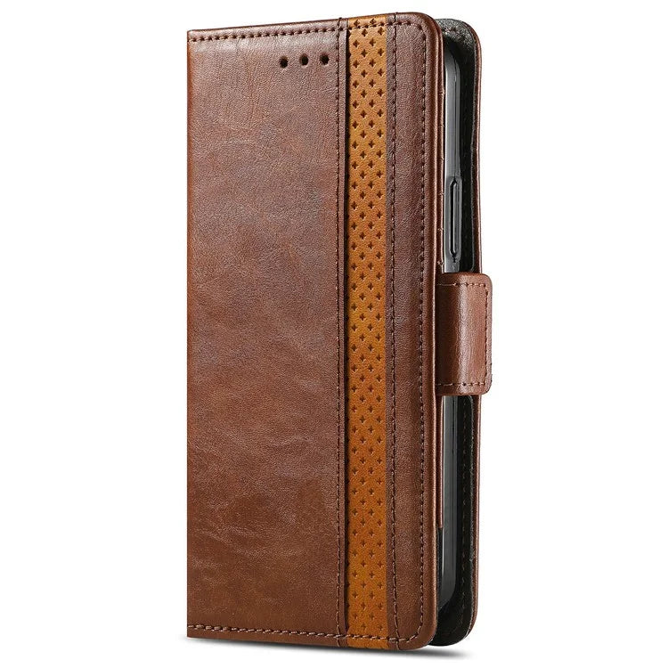CASENEO 002 Series For Samsung Galaxy S24 FE Case Stand Wallet Splicing PU Leather Cover