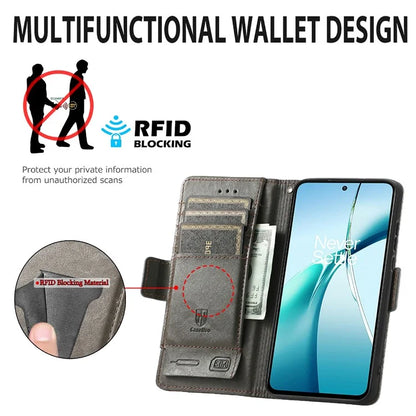 CASENEO 002 Series For Samsung Galaxy S24 FE Case Stand Wallet Splicing PU Leather Cover