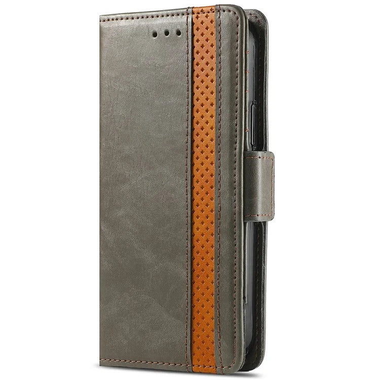 CASENEO 002 Series For Samsung Galaxy S24 FE Case Stand Wallet Splicing PU Leather Cover