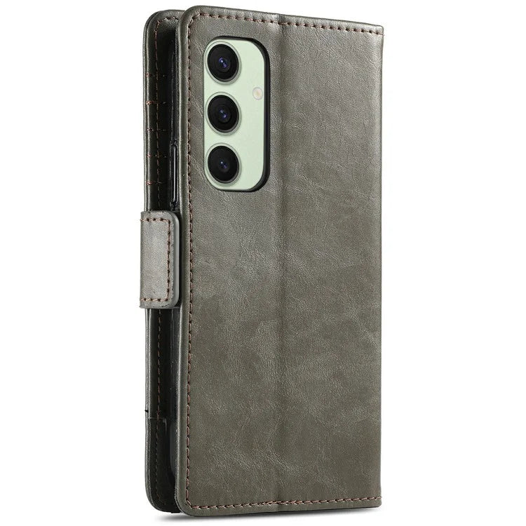 CASENEO 002 Series For Samsung Galaxy S24 FE Case Stand Wallet Splicing PU Leather Cover