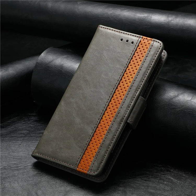 CASENEO 002 Series For Samsung Galaxy S24 FE Case Stand Wallet Splicing PU Leather Cover