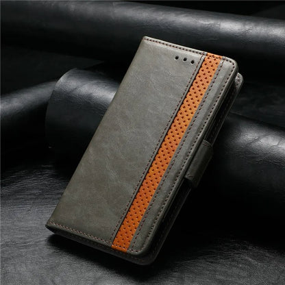CASENEO 002 Series For Samsung Galaxy S24 FE Case Stand Wallet Splicing PU Leather Cover