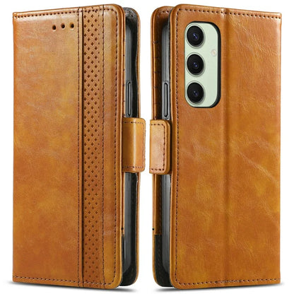 CASENEO 002 Series For Samsung Galaxy S24 FE Case Stand Wallet Splicing PU Leather Cover
