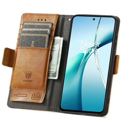 CASENEO 002 Series For Samsung Galaxy S24 FE Case Stand Wallet Splicing PU Leather Cover