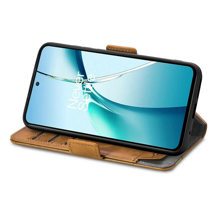 CASENEO 002 Series For Samsung Galaxy S24 FE Case Stand Wallet Splicing PU Leather Cover