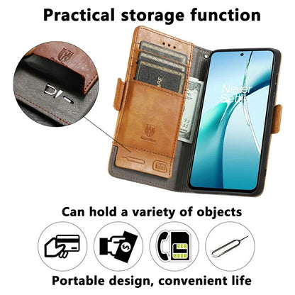 CASENEO 002 Series For Samsung Galaxy S24 FE Case Stand Wallet Splicing PU Leather Cover