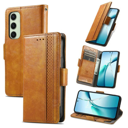 CASENEO 002 Series For Samsung Galaxy S24 FE Case Stand Wallet Splicing PU Leather Cover