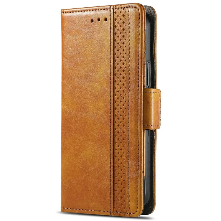 CASENEO 002 Series For Samsung Galaxy S24 FE Case Stand Wallet Splicing PU Leather Cover