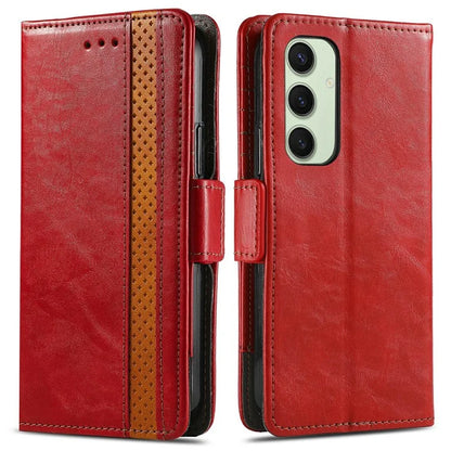 CASENEO 002 Series For Samsung Galaxy S24 FE Case Stand Wallet Splicing PU Leather Cover