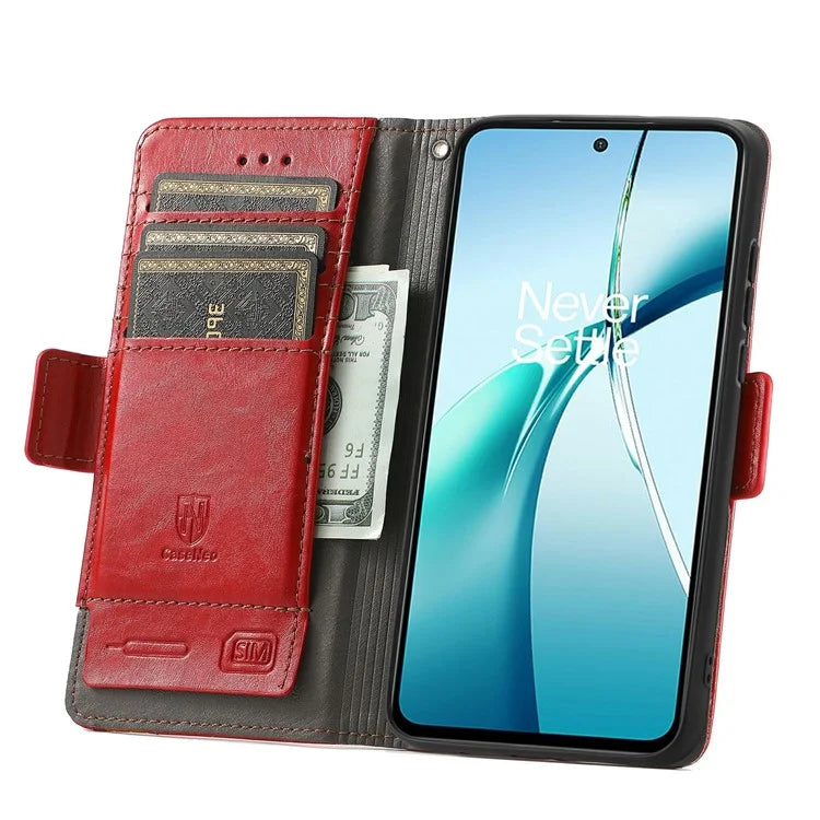 CASENEO 002 Series For Samsung Galaxy S24 FE Case Stand Wallet Splicing PU Leather Cover