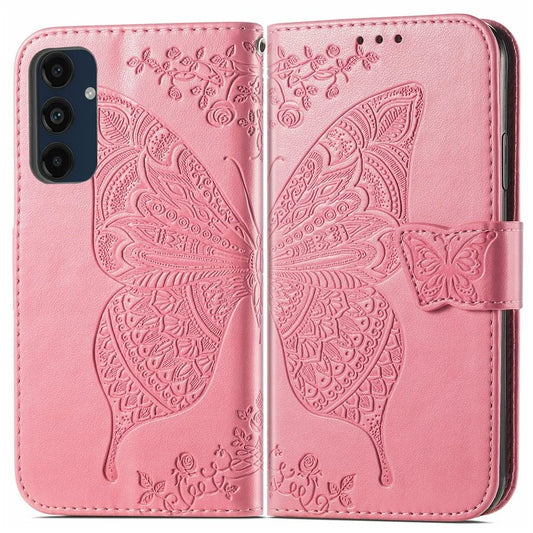For Samsung Galaxy S24 FE Case PU Leather Wallet Phone Cover Butterfly Pattern